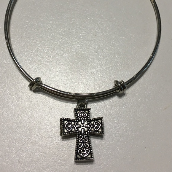 Alexa's Angels Cross slide Adjustable Bracelet - Picture 2 of 7